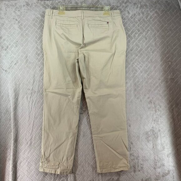 Tommy Hilfiger Womans 14 Chino Pants Beige Skinny Ankle High Rise Stretch - Picture 11 of 15
